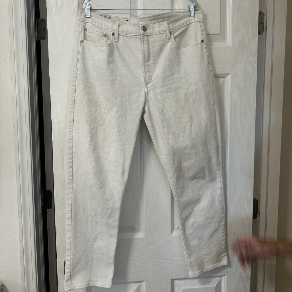 Gap Cigarette High Rise White Jeans Size 33